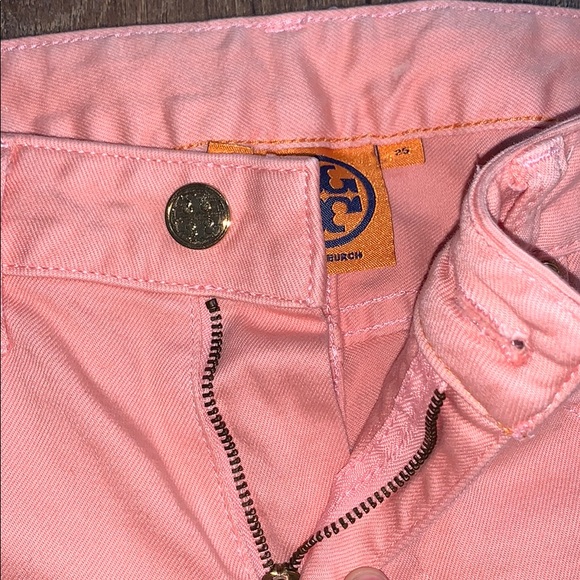 Tory Burch Pink Alexa Cropped Skinny Jeans - Picture 2 of 4